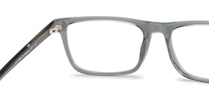 Grey Wayfarer Full Rim Unisex Eyeglasses by John Jacobs-144725
