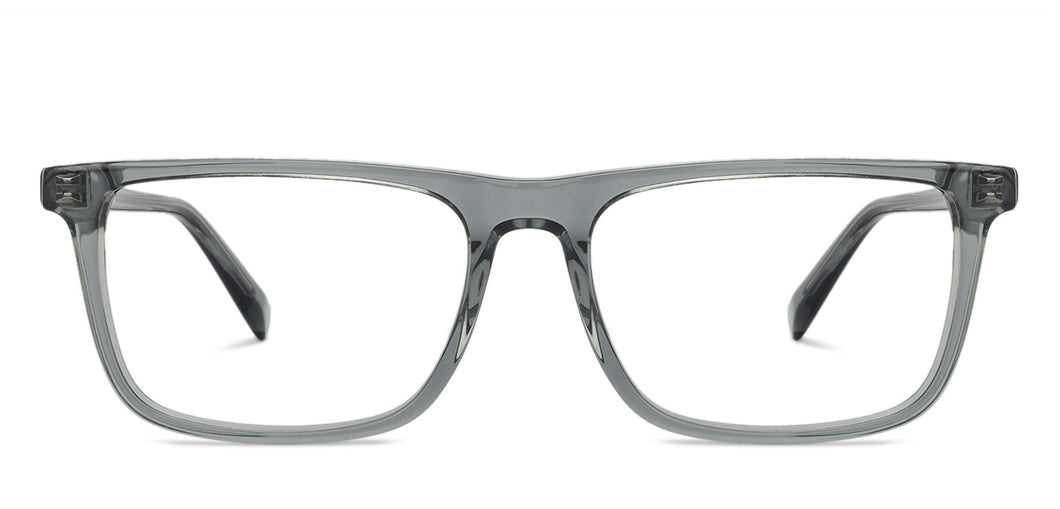 Grey Wayfarer Full Rim Unisex Eyeglasses by John Jacobs-144725