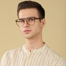 Load image into Gallery viewer, Brown Aviator Full Rim Wide Unisex Eyeglasses by John Jacobs-144731
