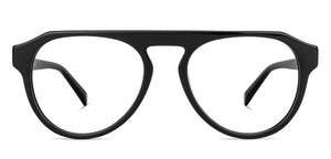 Black Aviator Full Rim Unisex Eyeglasses by John Jacobs-148379
