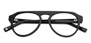 Black Aviator Full Rim Unisex Eyeglasses by John Jacobs-148379