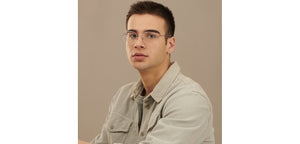 Rose Gold Round Half Rim Unisex Eyeglasses by John Jacobs-151472