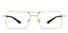 Load image into Gallery viewer, Gold Rectangle Full Rim Unisex Eyeglasses by John Jacobs-145145