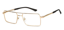Load image into Gallery viewer, Gold Rectangle Full Rim Unisex Eyeglasses by John Jacobs-145145