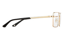 Load image into Gallery viewer, Gold Rectangle Full Rim Unisex Eyeglasses by John Jacobs-145145