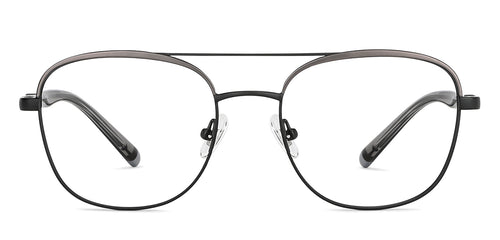 Black Aviator Full Rim Unisex Eyeglasses by John Jacobs-145147