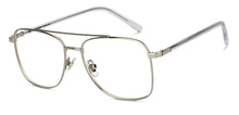 Load image into Gallery viewer, Silver Rectangle Full Rim Unisex Eyeglasses by John Jacobs-201447