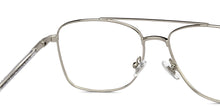 Load image into Gallery viewer, Silver Rectangle Full Rim Unisex Eyeglasses by John Jacobs-201447