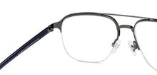 Load image into Gallery viewer, Blue Square Half Rim Unisex Eyeglasses by John Jacobs-145154