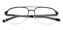 Load image into Gallery viewer, Blue Square Half Rim Unisex Eyeglasses by John Jacobs-145154