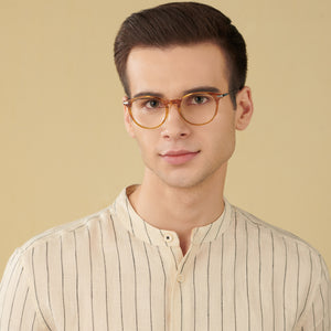 Brown Round Full Rim Unisex Eyeglasses by John Jacobs-146464