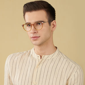 Brown Round Full Rim Unisex Eyeglasses by John Jacobs-146464