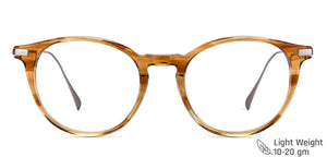 Brown Round Full Rim Unisex Eyeglasses by John Jacobs-146464