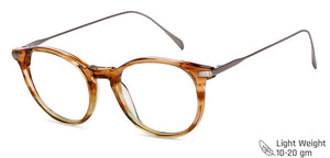 Brown Round Full Rim Unisex Eyeglasses by John Jacobs-146464