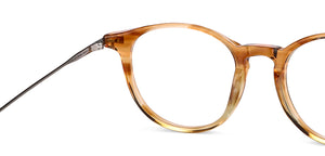 Brown Round Full Rim Unisex Eyeglasses by John Jacobs-146464