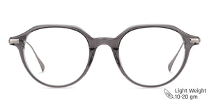 Grey Round Full Rim Unisex Eyeglasses by John Jacobs-146466