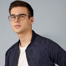 Load image into Gallery viewer, Brown Rectangle Full Rim Unisex Eyeglasses by John Jacobs-146470