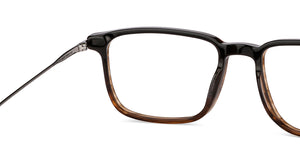 Brown Rectangle Full Rim Unisex Eyeglasses by John Jacobs-146470