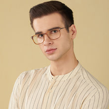 Load image into Gallery viewer, Brown Rectangle Full Rim Unisex Eyeglasses by John Jacobs-146471