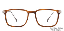 Load image into Gallery viewer, Brown Rectangle Full Rim Unisex Eyeglasses by John Jacobs-146471