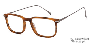 Brown Rectangle Full Rim Unisex Eyeglasses by John Jacobs-146471