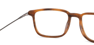 Brown Rectangle Full Rim Unisex Eyeglasses by John Jacobs-146471
