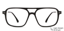 Load image into Gallery viewer, Black Wayfarer Full Rim Unisex Eyeglasses by John Jacobs-146473