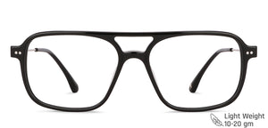 Black Wayfarer Full Rim Unisex Eyeglasses by John Jacobs-146473