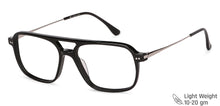 Load image into Gallery viewer, Black Wayfarer Full Rim Unisex Eyeglasses by John Jacobs-146473
