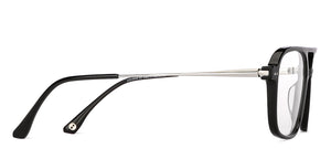 Black Wayfarer Full Rim Unisex Eyeglasses by John Jacobs-146473
