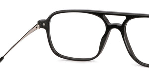 Black Wayfarer Full Rim Unisex Eyeglasses by John Jacobs-146473