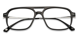 Black Wayfarer Full Rim Unisex Eyeglasses by John Jacobs-146473