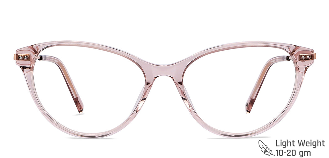 Pink Cat Eye Full Rim Women Eyeglasses by John Jacobs-146474