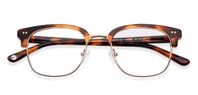 Load image into Gallery viewer, Brown Clubmaster Full Rim Unisex Eyeglasses by John Jacobs-146597