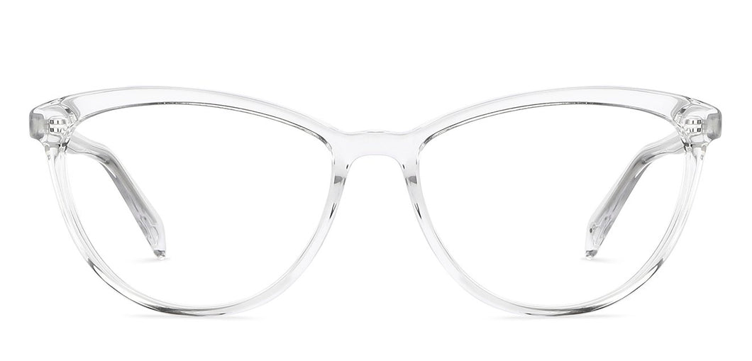 Transparent Cat Eye Full Rim Women Eyeglasses by John Jacobs-146798