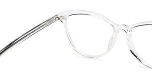 Transparent Cat Eye Full Rim Women Eyeglasses by John Jacobs-146798
