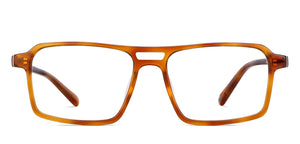 Brown Rectangle Full Rim Unisex Eyeglasses by John Jacobs-146800