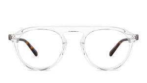 Transparent Aviator Full Rim Unisex Eyeglasses by John Jacobs-147197