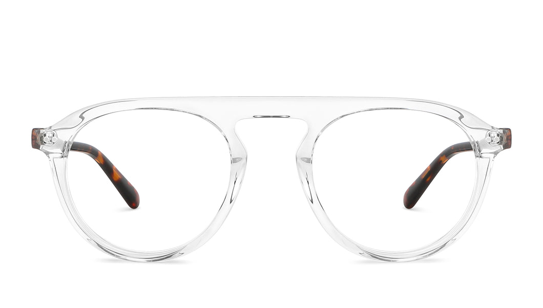 Transparent Aviator Full Rim Unisex Eyeglasses by John Jacobs-147197