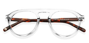 Transparent Aviator Full Rim Unisex Eyeglasses by John Jacobs-147197