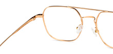 Load image into Gallery viewer, Gold Square Full Rim Unisex Eyeglasses by John Jacobs-147400