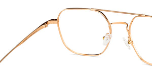Gold Square Full Rim Unisex Eyeglasses by John Jacobs-147400