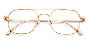 Gold Square Full Rim Unisex Eyeglasses by John Jacobs-147400