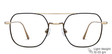 Load image into Gallery viewer, Gold Aviator Full Rim Unisex Eyeglasses by John Jacobs-147402