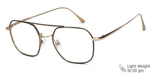 Load image into Gallery viewer, Gold Aviator Full Rim Unisex Eyeglasses by John Jacobs-147402