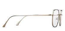 Load image into Gallery viewer, Gold Aviator Full Rim Unisex Eyeglasses by John Jacobs-147402