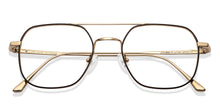 Load image into Gallery viewer, Gold Aviator Full Rim Unisex Eyeglasses by John Jacobs-147402