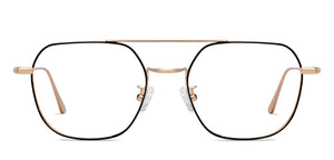 Gold Square Full Rim Unisex Eyeglasses by John Jacobs-205181