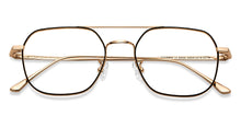 Load image into Gallery viewer, Gold Square Full Rim Unisex Eyeglasses by John Jacobs-205181
