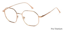 Load image into Gallery viewer, Rose Gold Hexagonal Full Rim Women Eyeglasses by John Jacobs-147403